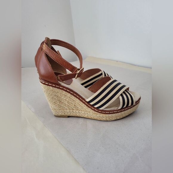 Marina Yachting Wedge Espadrille Sandals Nautical Preppy Coastal Summer EU 36 6 - Picture 5 of 10